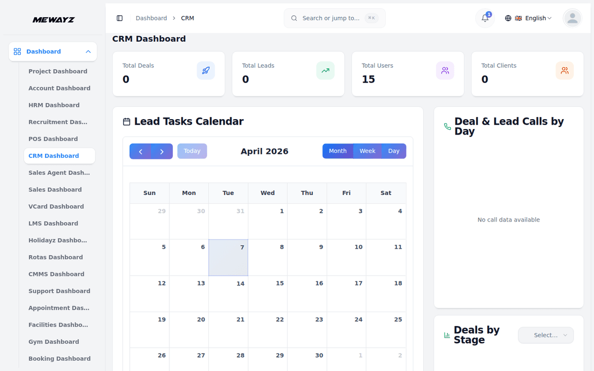 Mewayz CRM dashboard