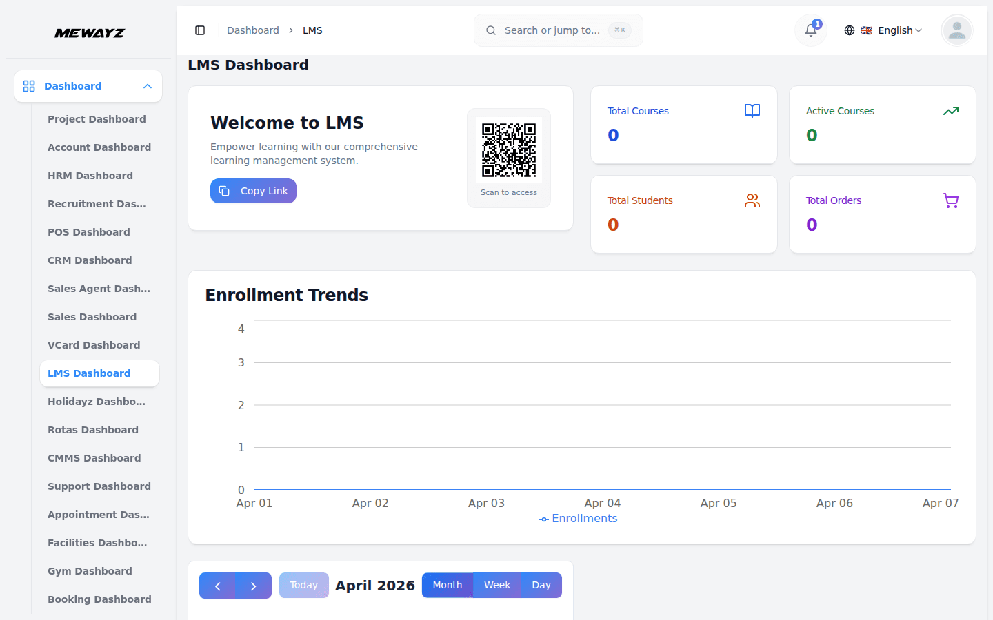 Mewayz Learning Management module screenshot