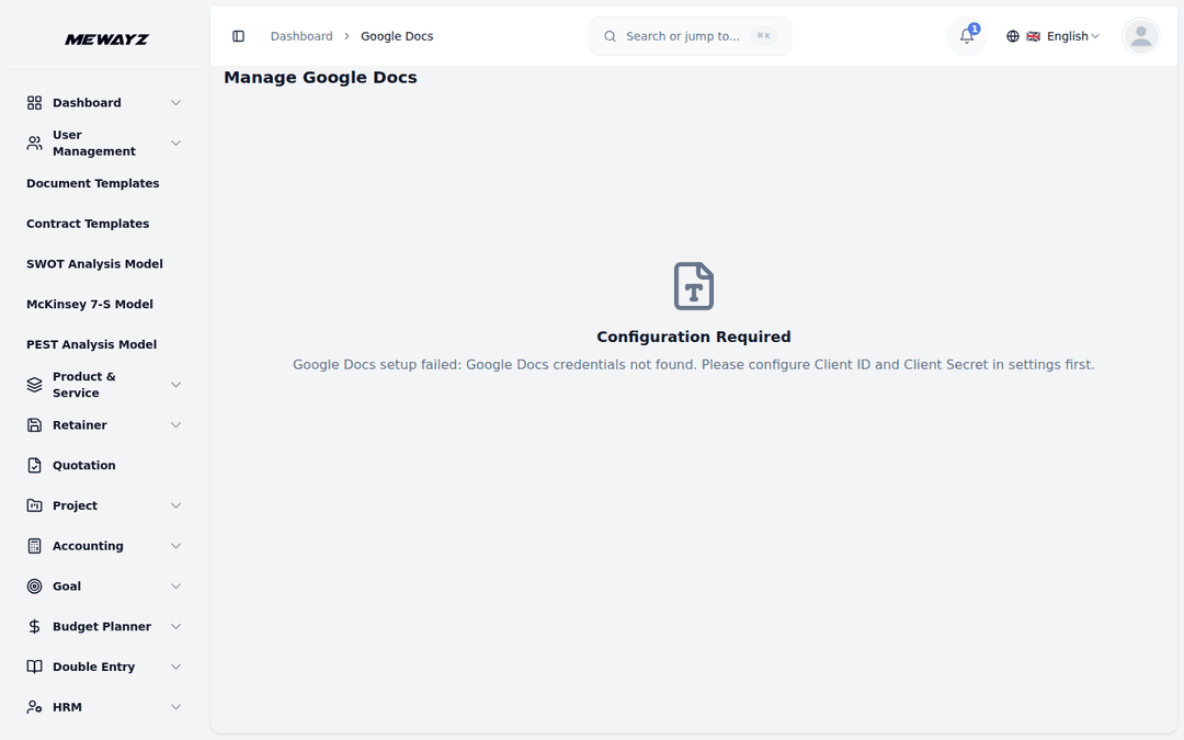 Mewayz Google Docs integration
