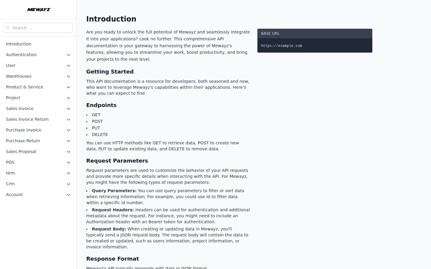 Mewayz API Access — API documentation