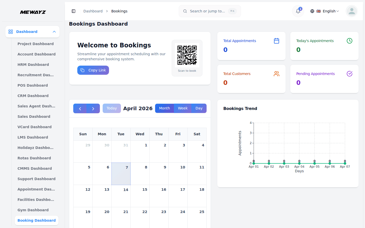 Mewayz Bookings & Scheduling module screenshot