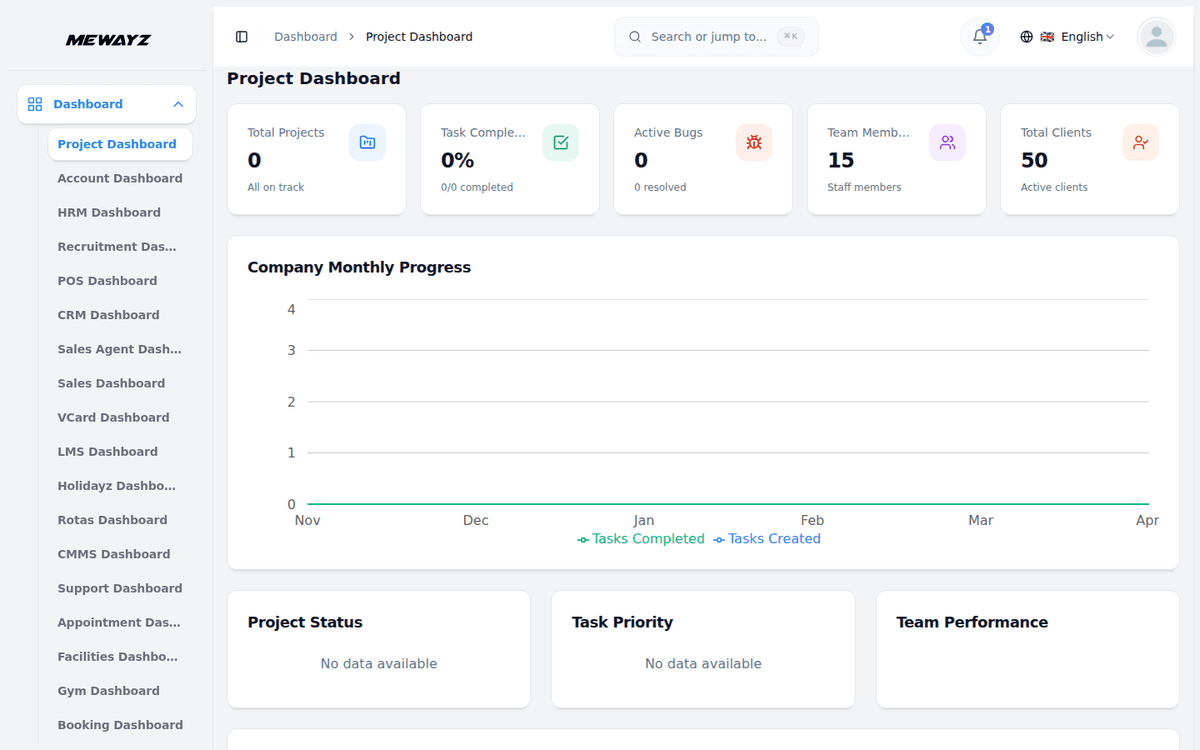 Mewayz Gantt Charts — Project overview