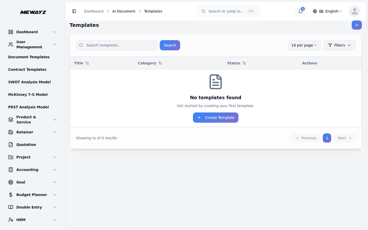 Mewayz AI Writing — AI templates
