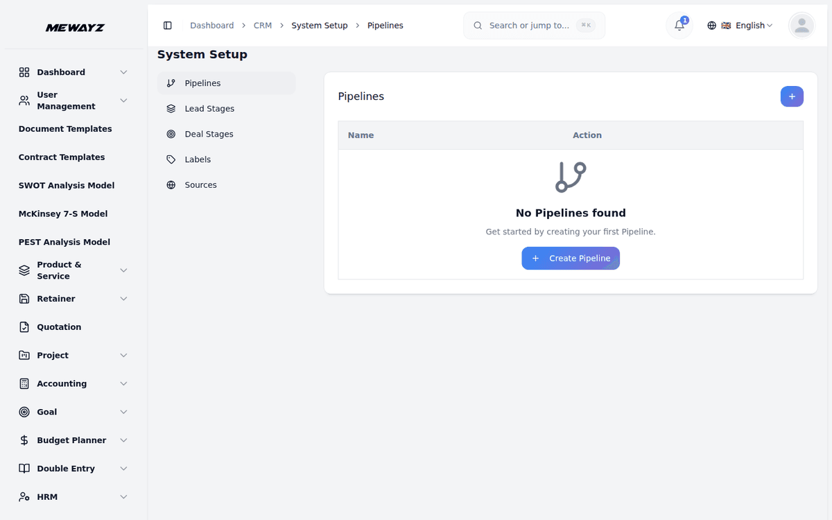 Mewayz CRM pipeline for agencies