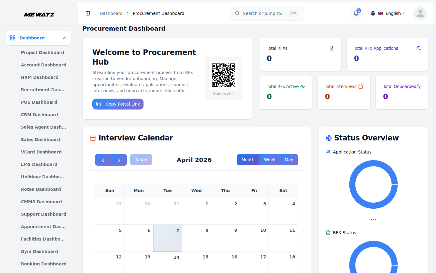 Procurement dashboard