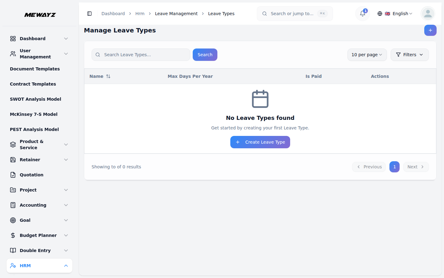 Leave types