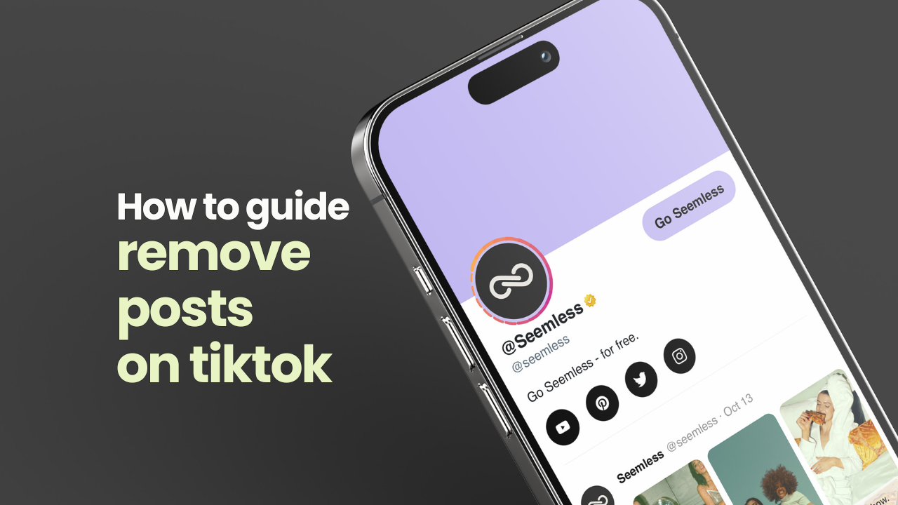 remove posts on tiktok