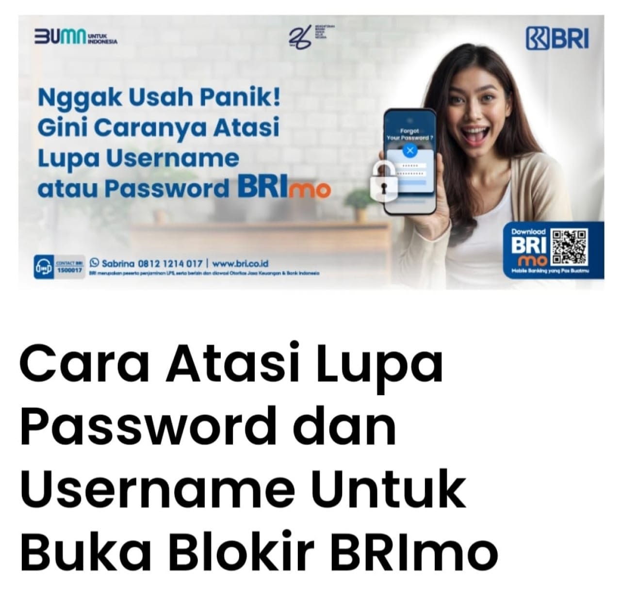 Menu Layanan BRImo